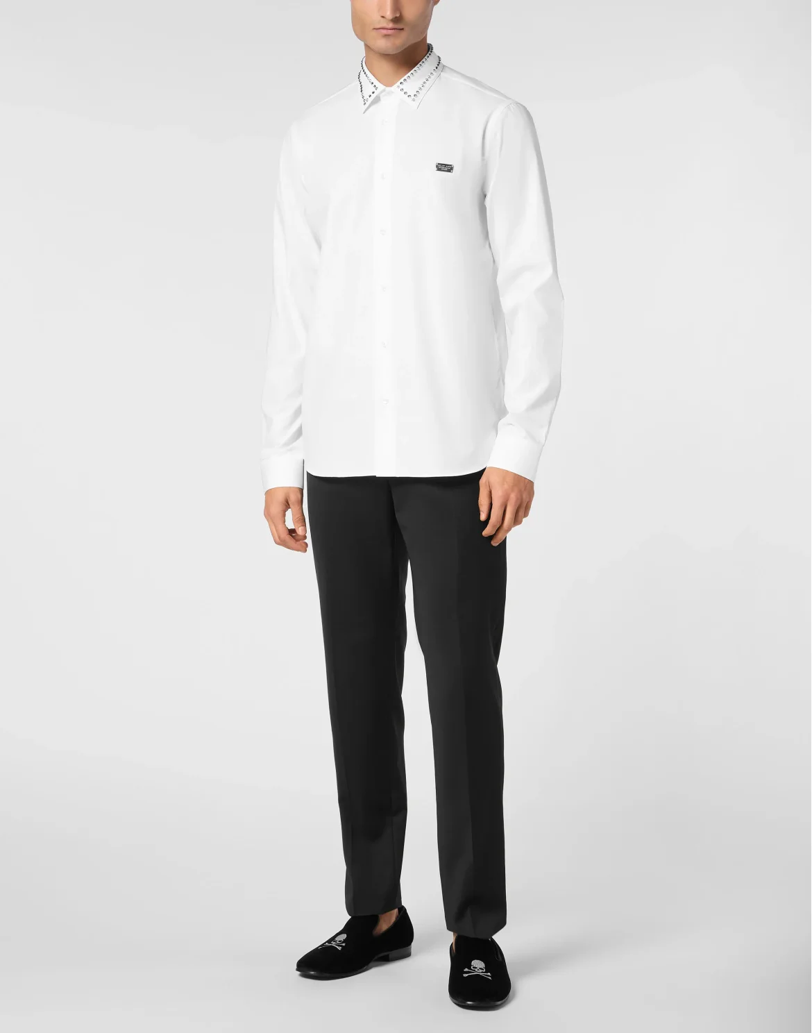 Shirt Sugar Daddy Cut LS Studs, цвет: Белый