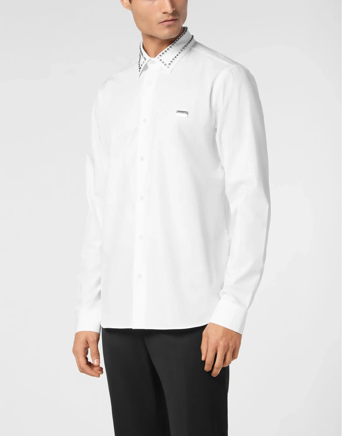 Shirt Sugar Daddy Cut LS Studs, цвет: Белый