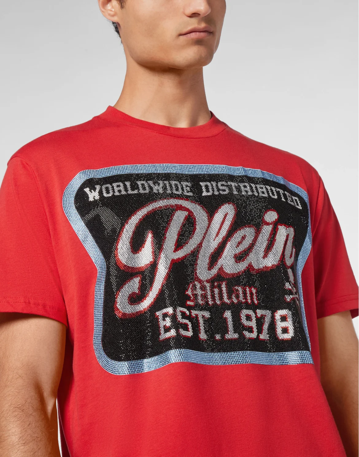 T-shirt Round Neck SS With Patch, цвет: Красный