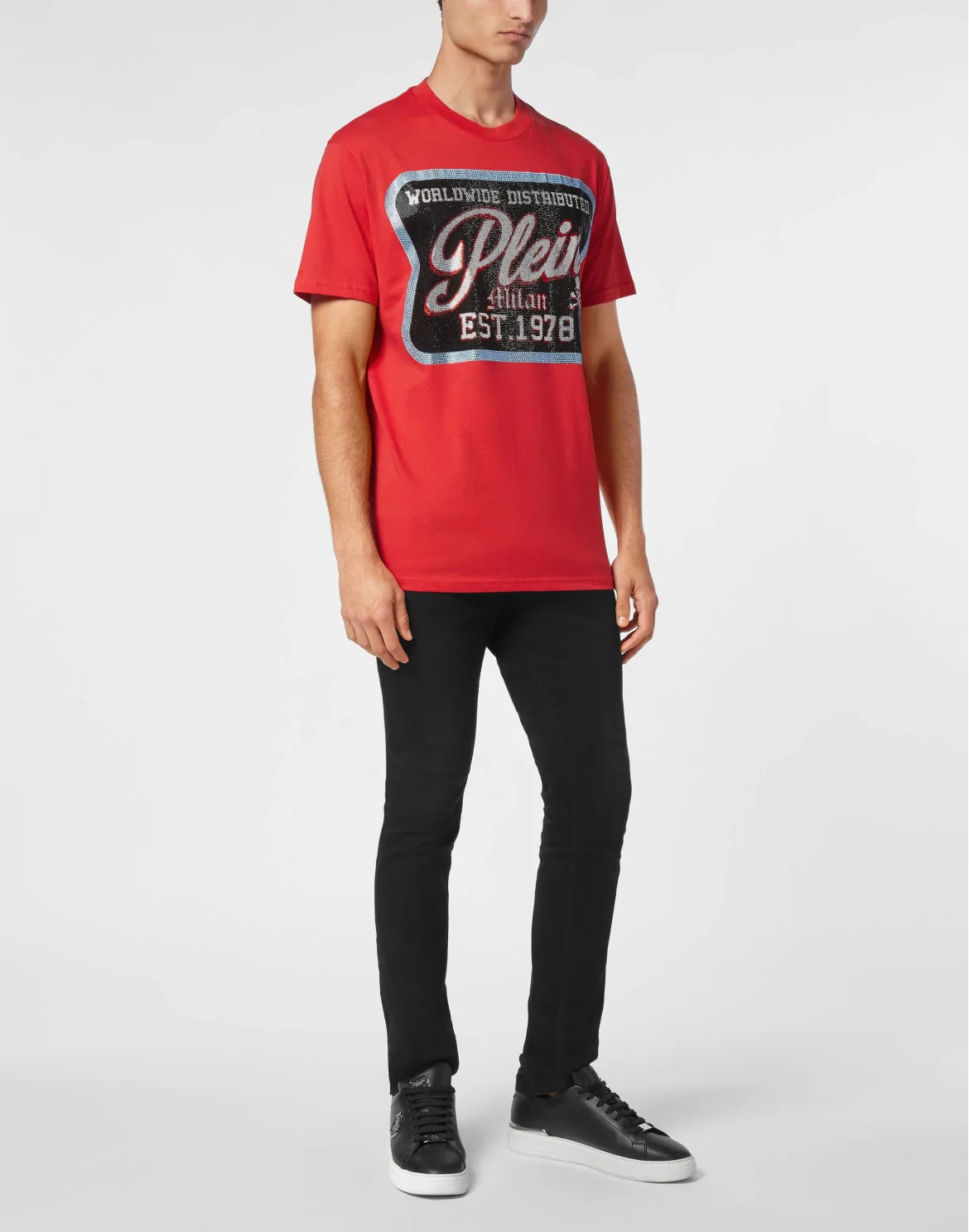 T-shirt Round Neck SS With Patch, цвет: Красный