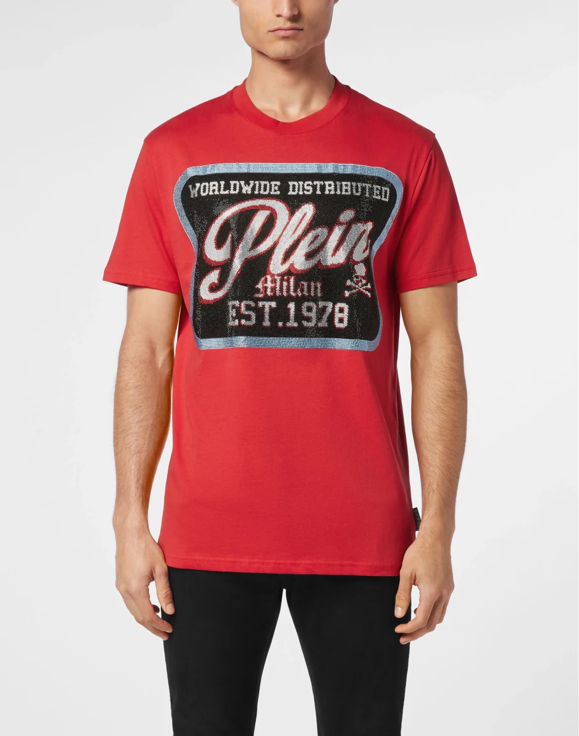 T-shirt Round Neck SS With Patch, цвет: Красный
