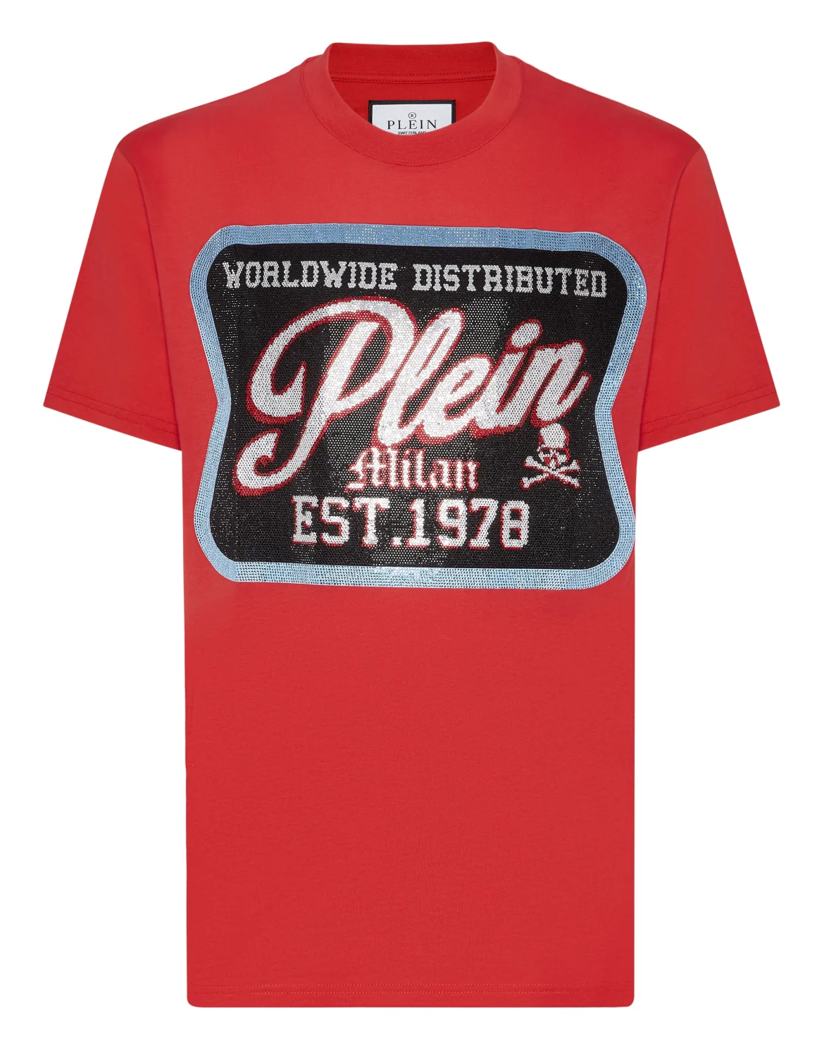 T-shirt Round Neck SS With Patch, цвет: Красный