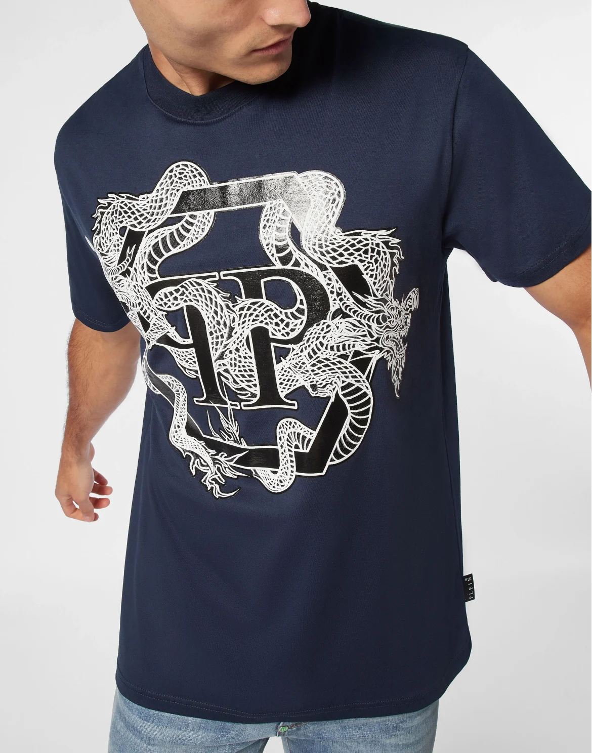 T-shirt Round Neck SS Dragon Hexagon, цвет: Синий