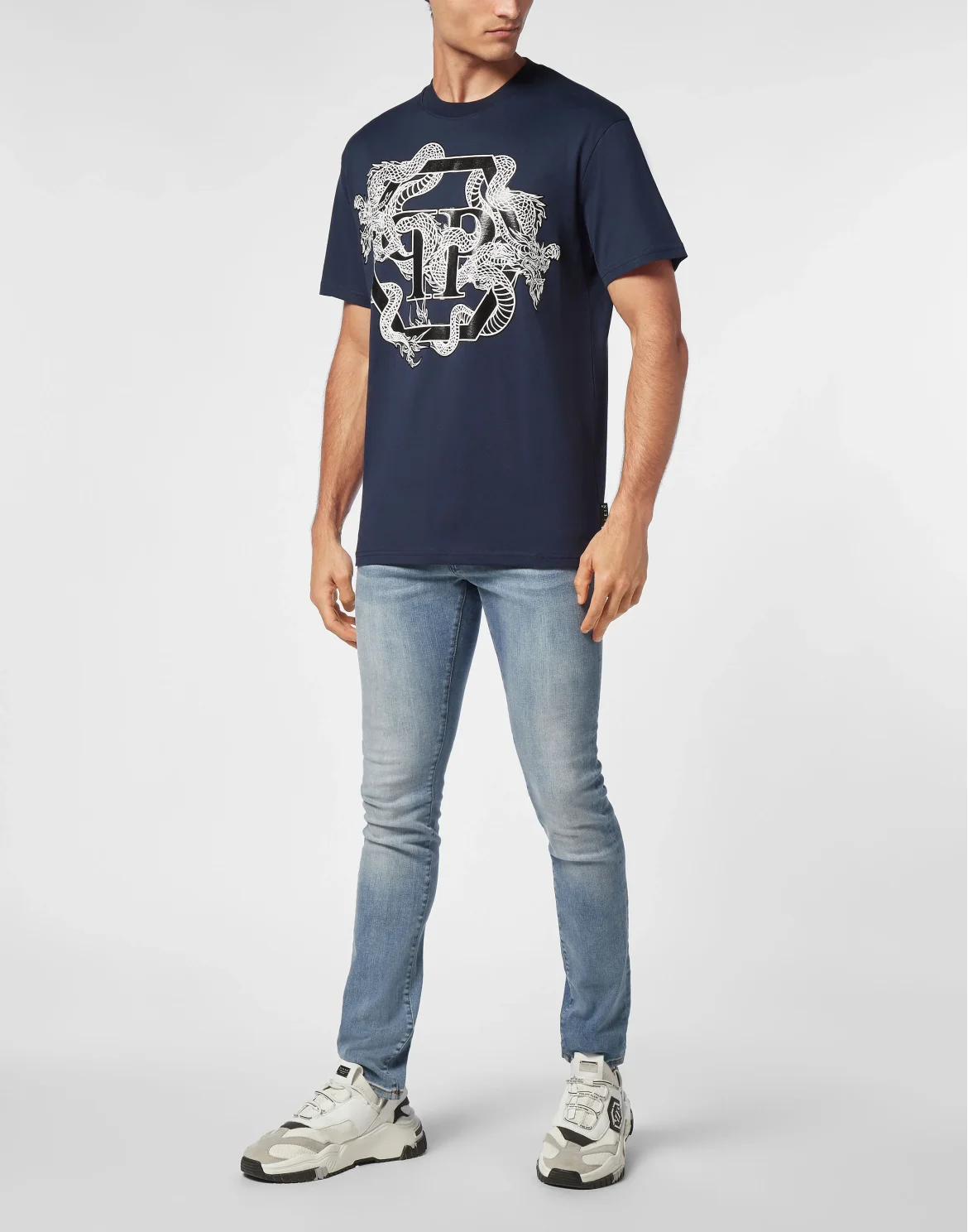 T-shirt Round Neck SS Dragon Hexagon, цвет: Синий