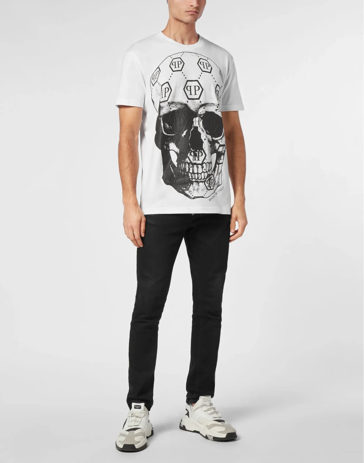 T-shirt Round Neck SS Skull, цвет: Белый