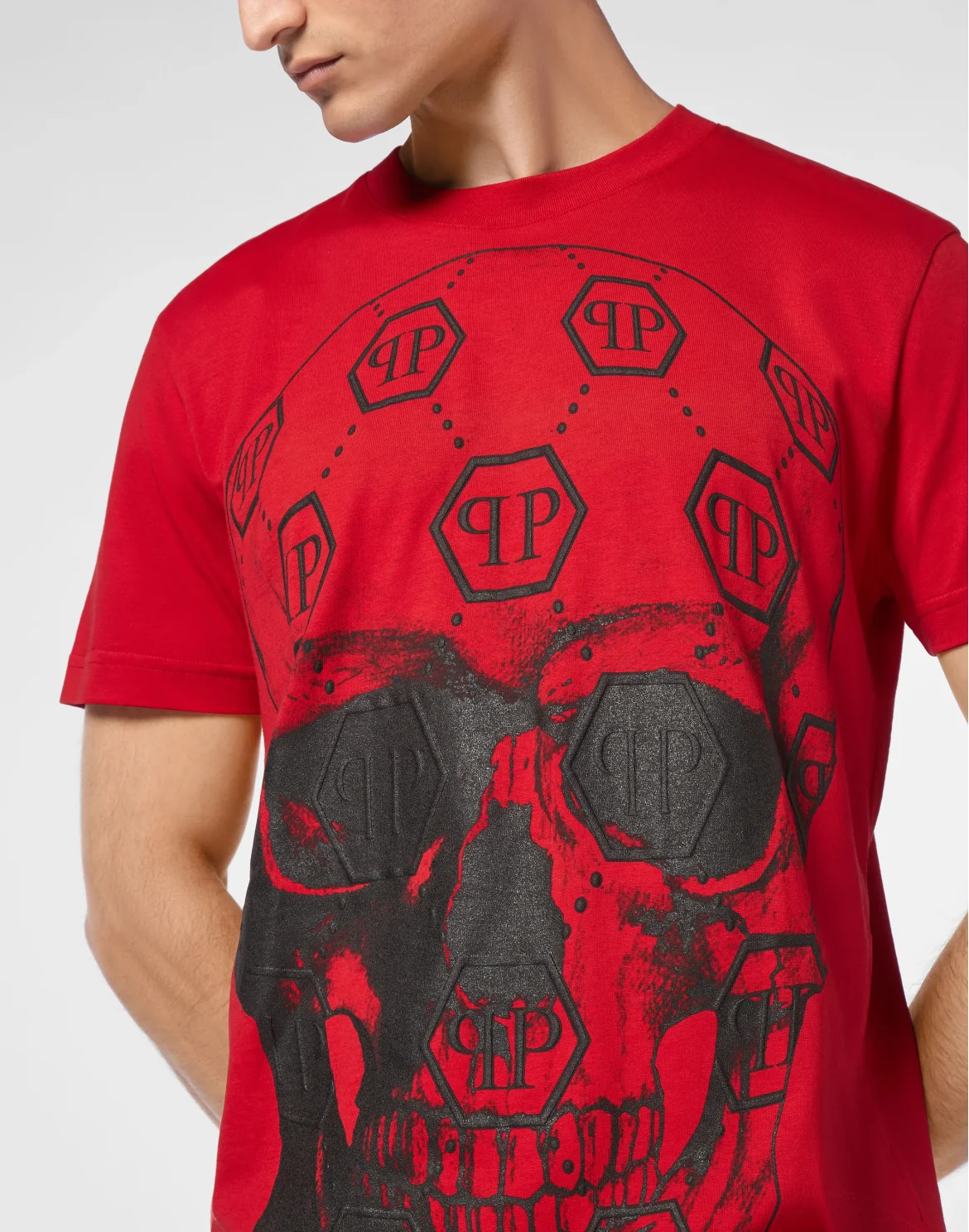 T-shirt Round Neck SS Skull, цвет: Красный
