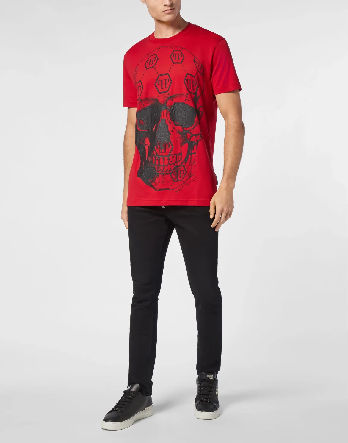 T-shirt Round Neck SS Skull, цвет: Красный