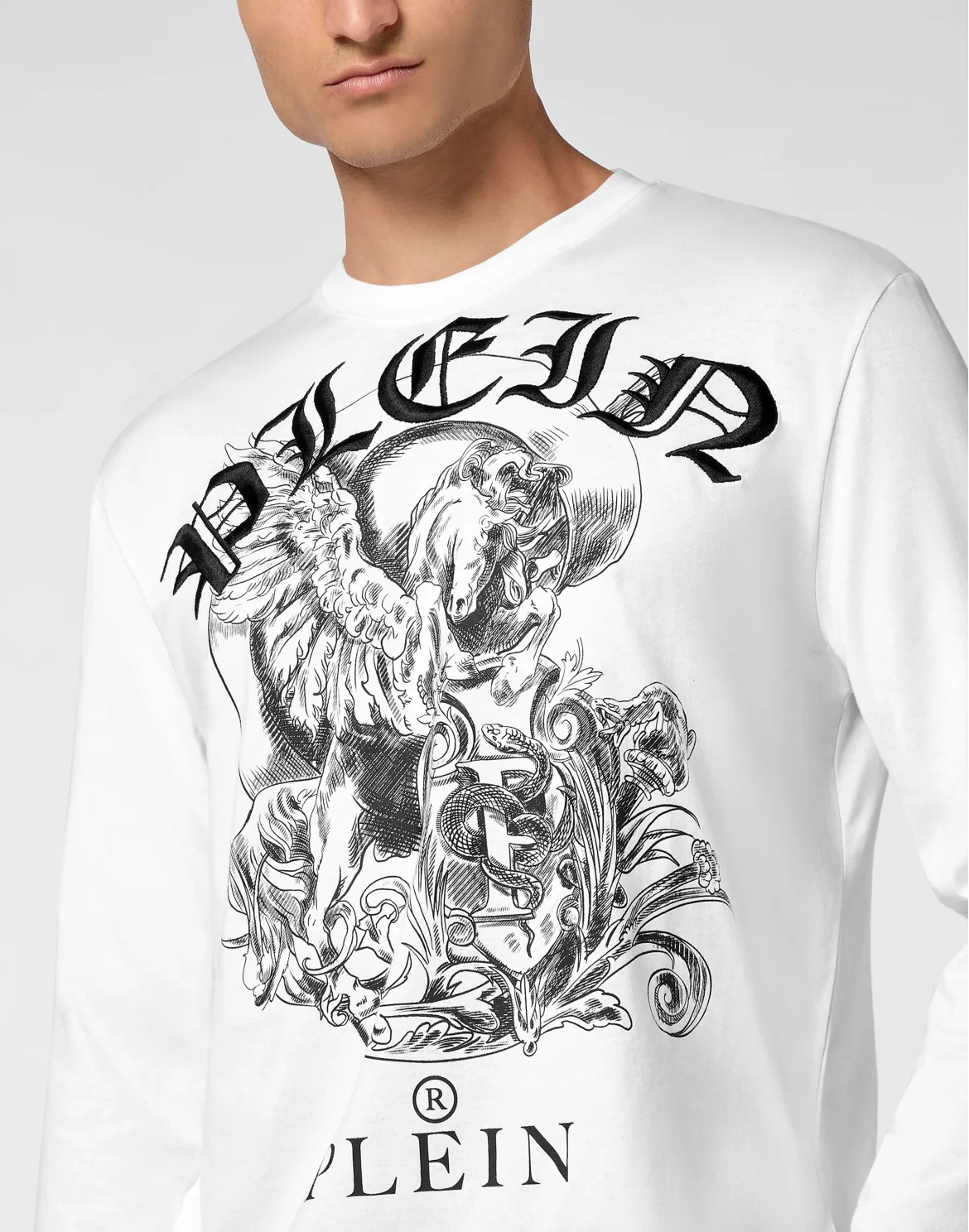 T-shirt Round Neck Long-Sleeve, цвет: Белый