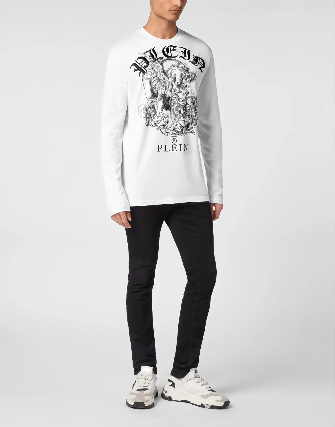 T-shirt Round Neck Long-Sleeve, цвет: Белый