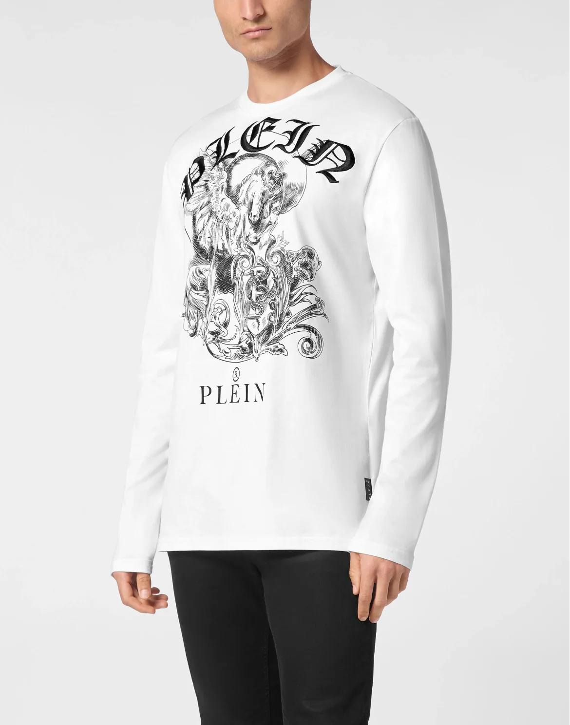T-shirt Round Neck Long-Sleeve, цвет: Белый