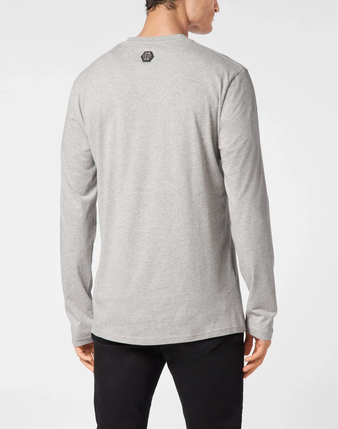 T-shirt Round Neck Long-Sleeve, цвет: Серый