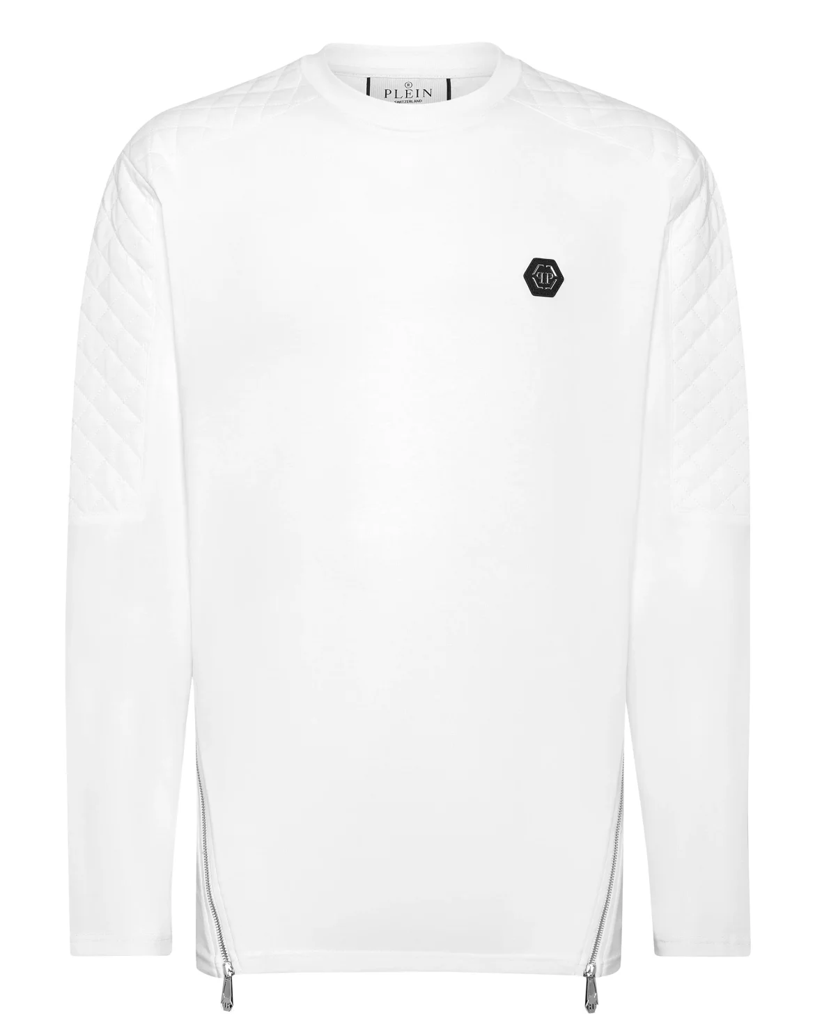 T-shirt Round Neck LS Studs, цвет: Белый