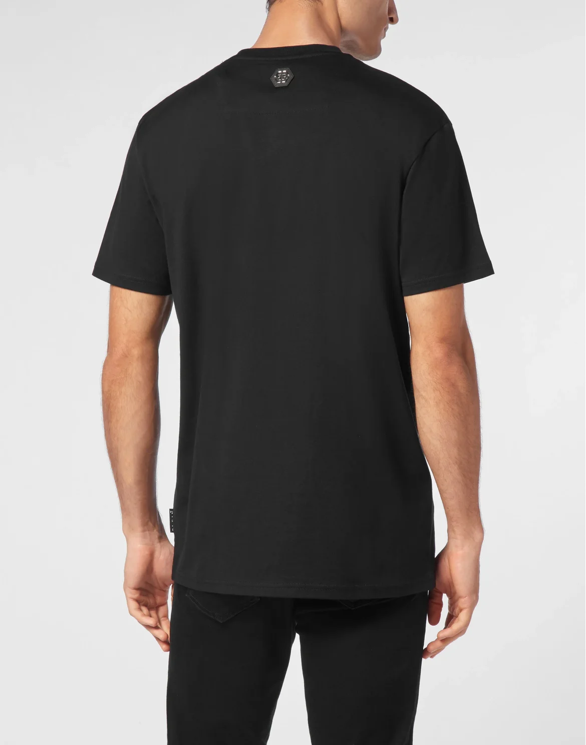T-shirt Round Neck SS Skull strass, цвет: Черный