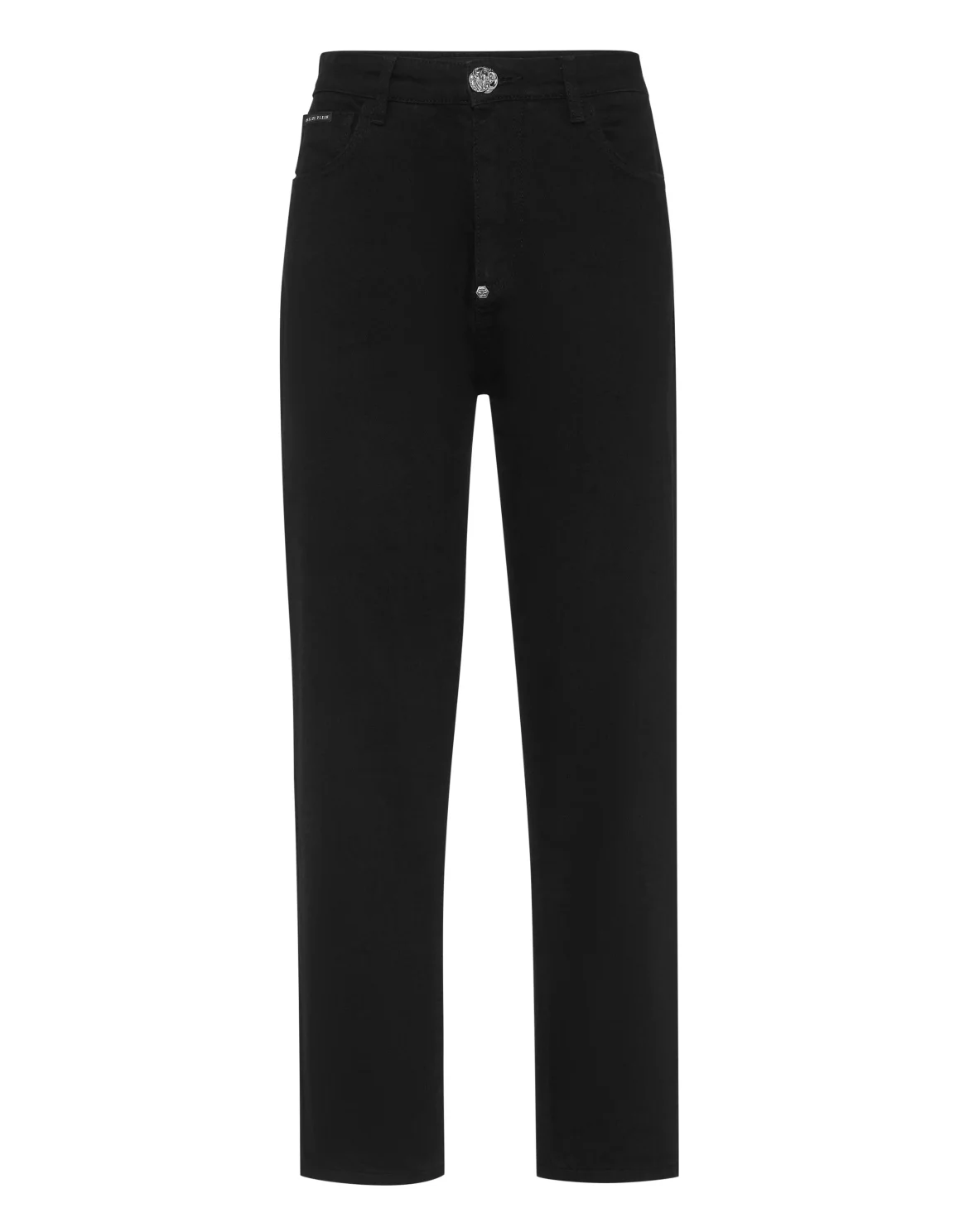 Denim Trousers Mom Fit Hexagon, цвет: Черный