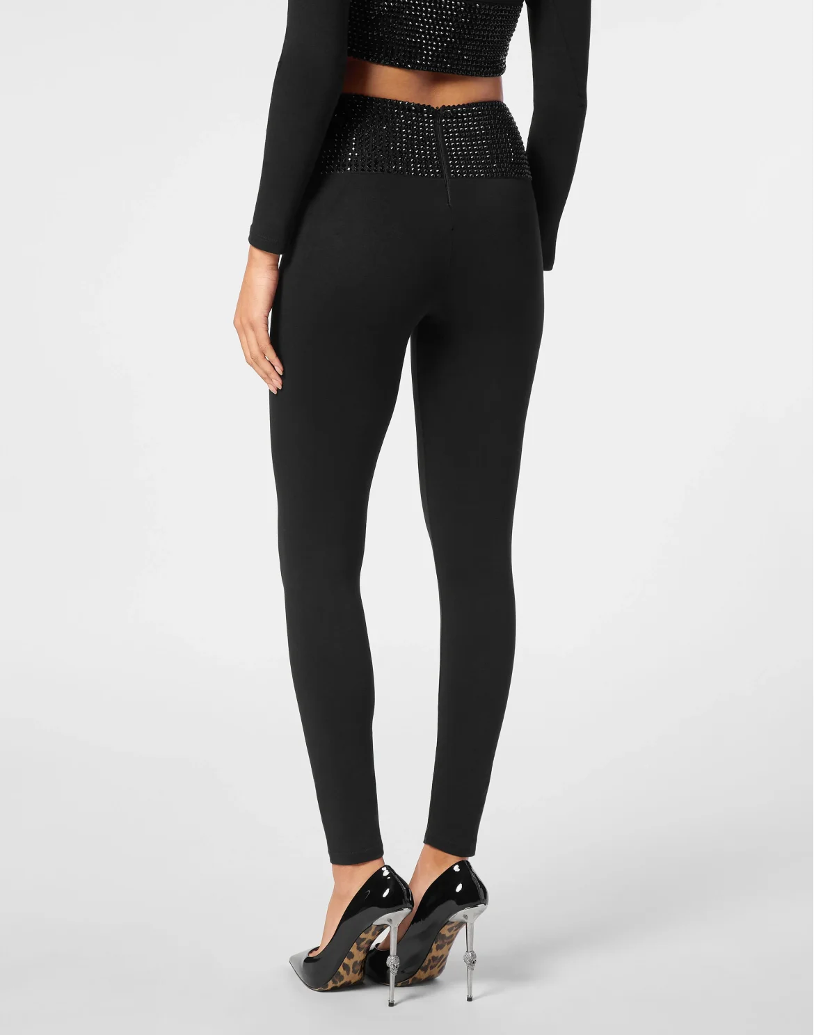 Strass Jogging Leggings, цвет: Черный