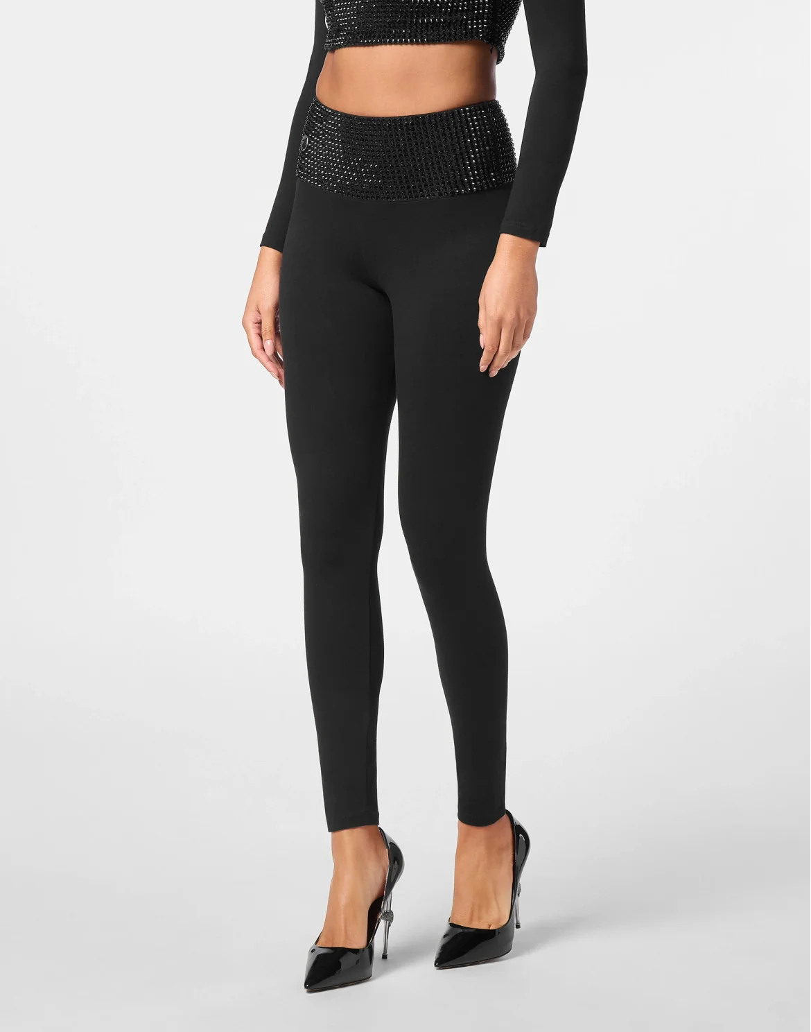 Strass Jogging Leggings, цвет: Черный