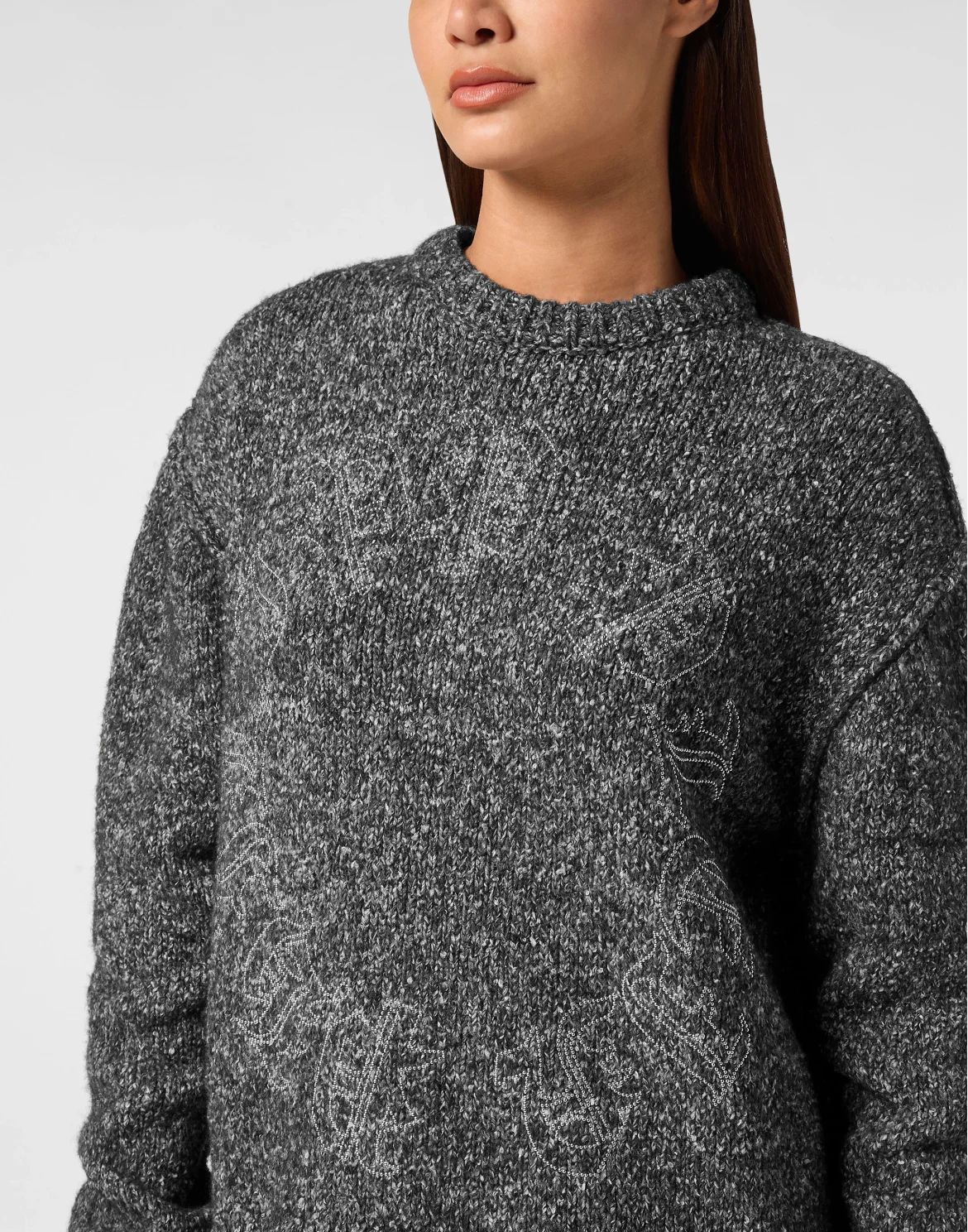 Pullover Round Neck Gothic Plein, цвет: Черный