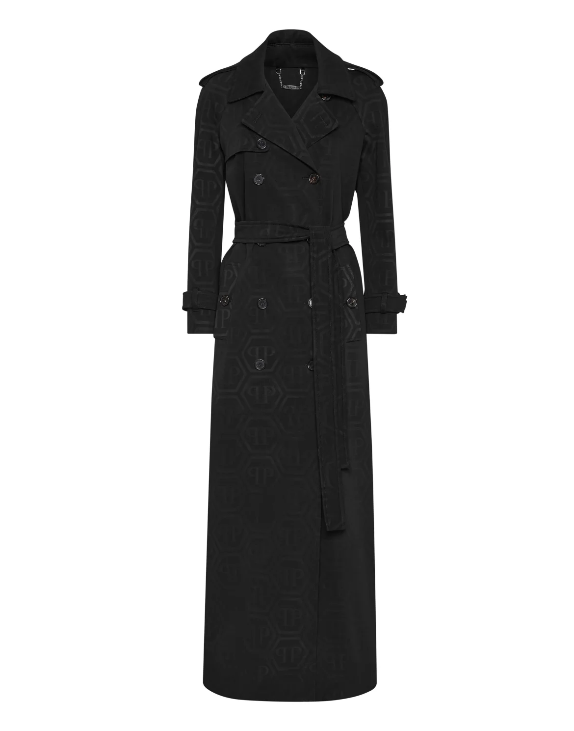 Long Trench Coat Monogram, цвет: Черный