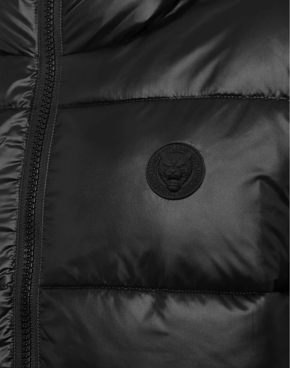 Nylon Long Puffered Jacket, цвет: Черный