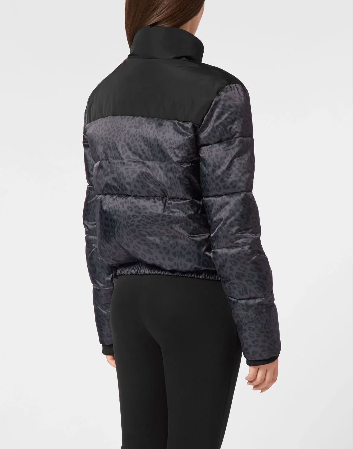 Basic Bomber Leopard, цвет: Черный