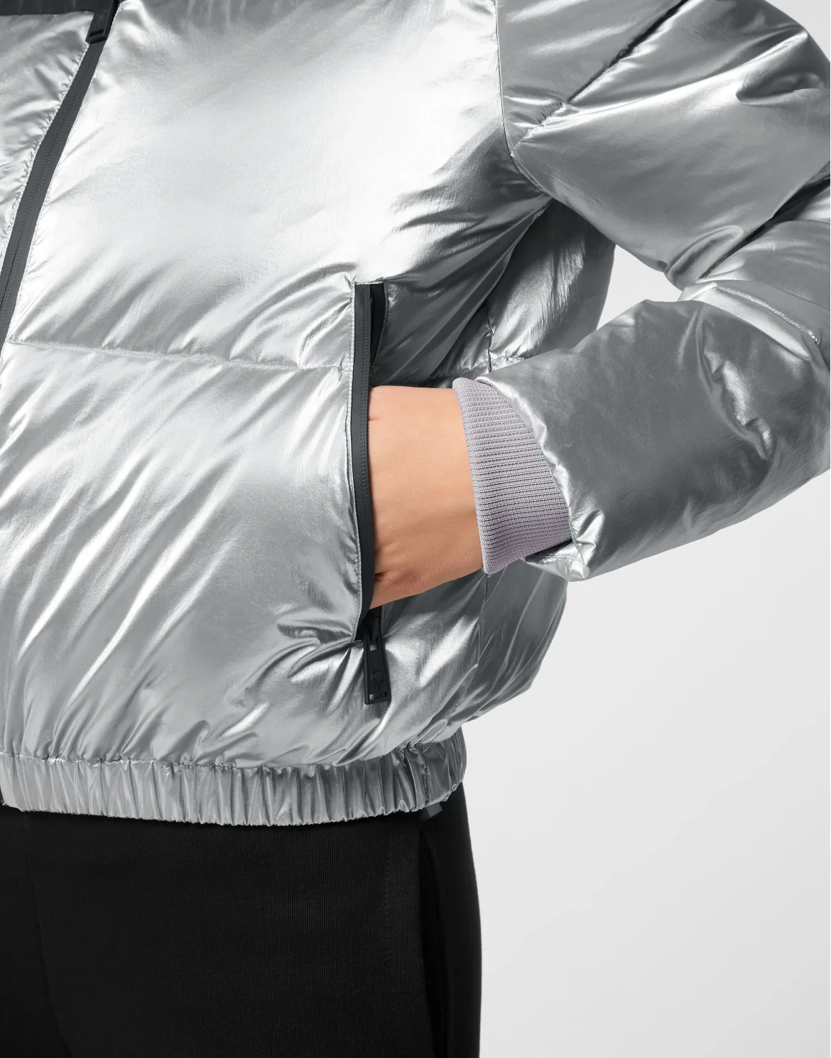 Nylon Bomber, цвет: Серебристый