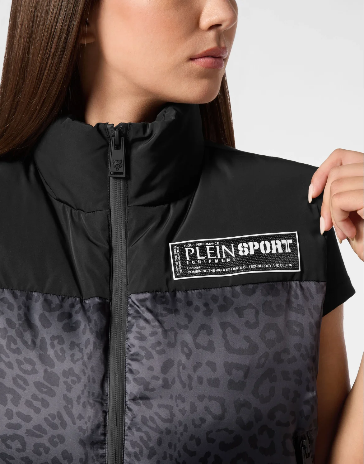 Padded Vest Leopard, цвет: Черный