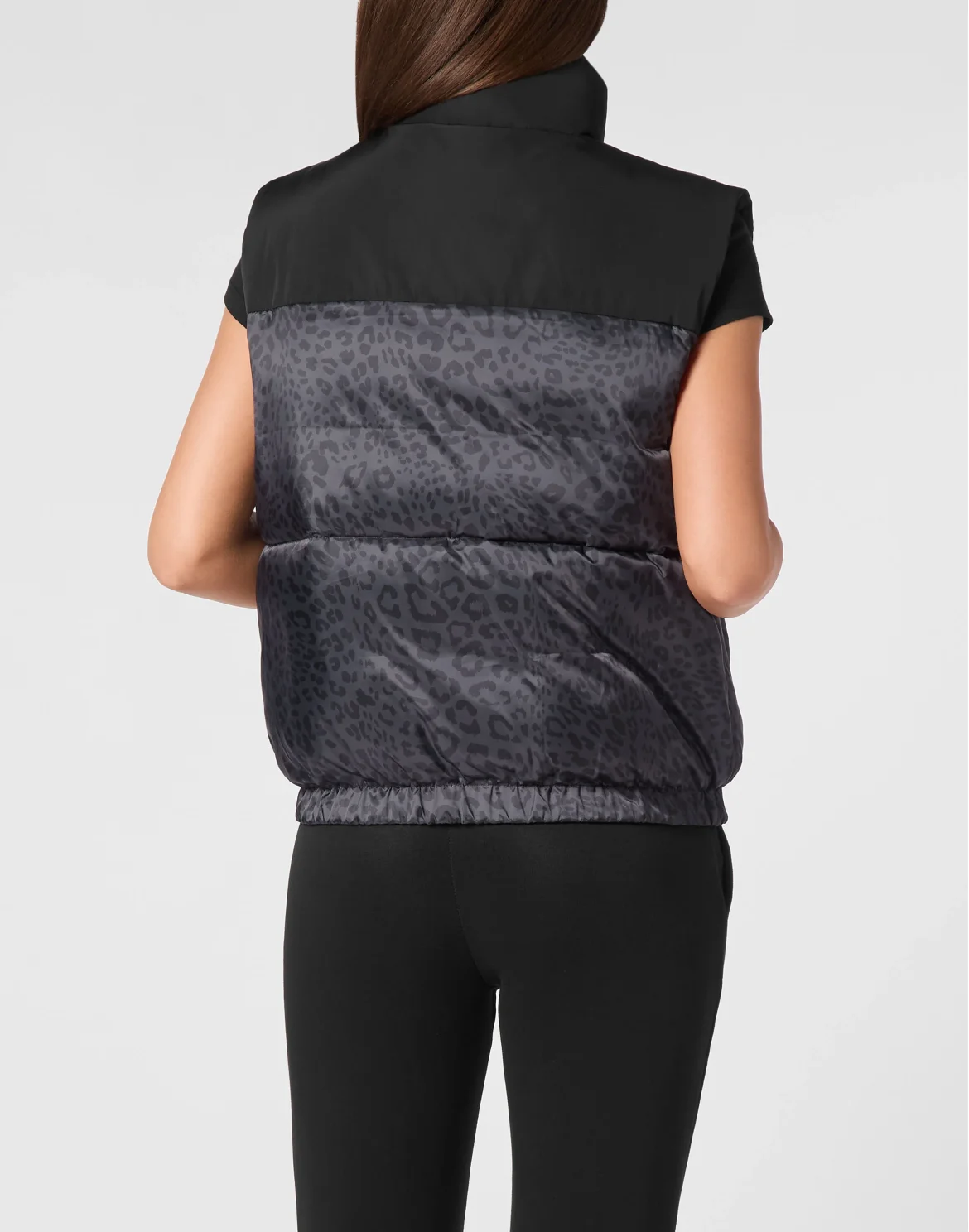 Padded Vest Leopard, цвет: Черный