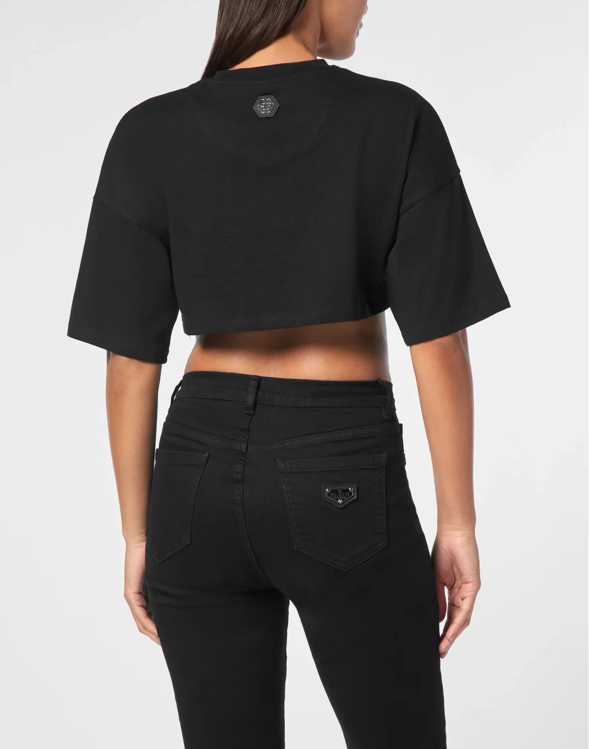 Cropped Top Strass, цвет: Черный