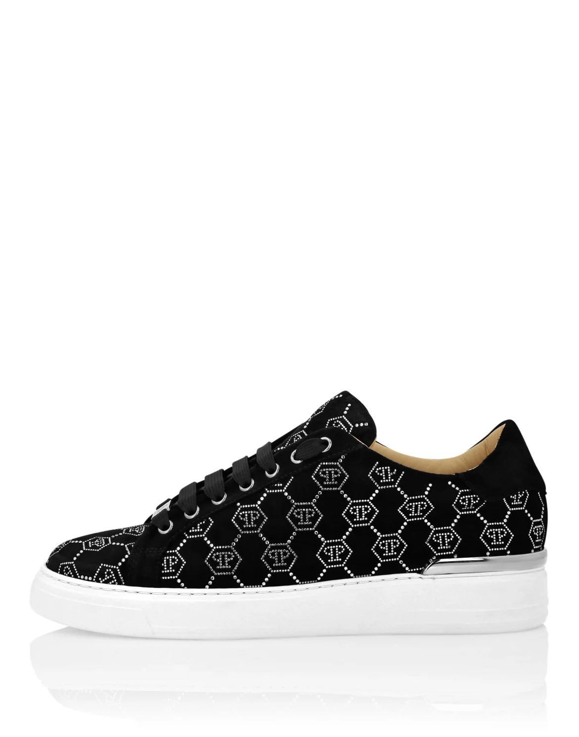 Nappa Leather Lo-Top Sneakers Strass Monogram, цвет: Черный