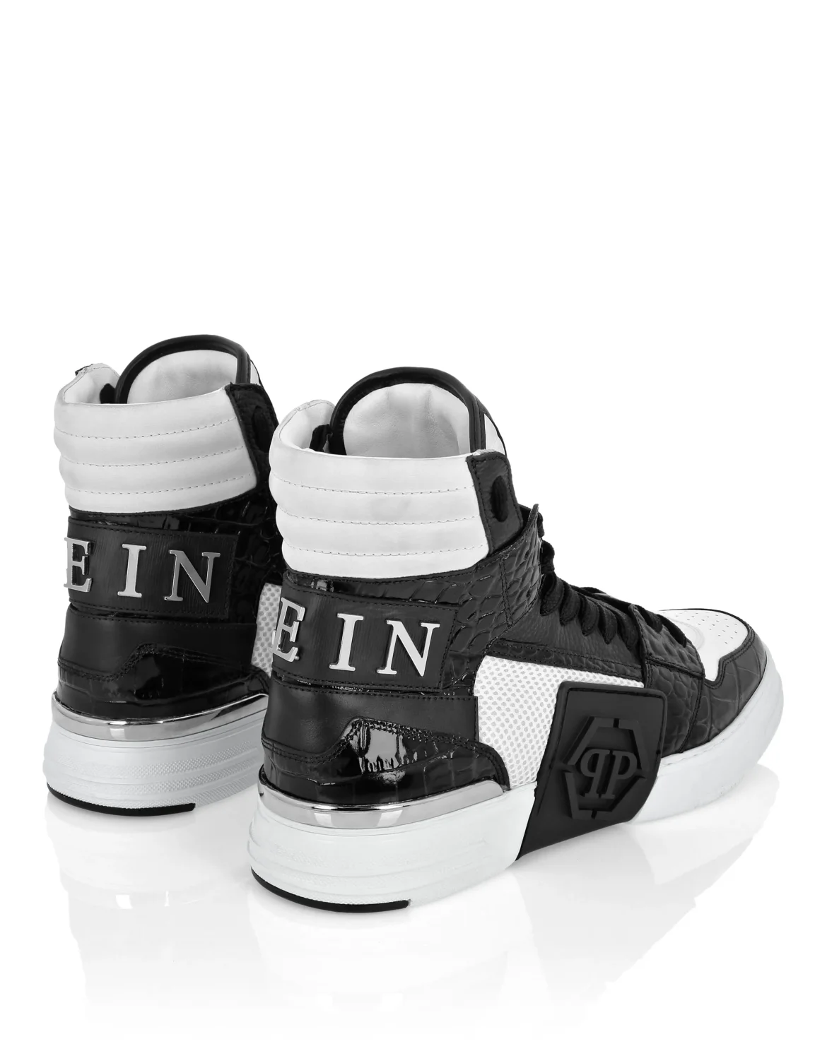 Hi-Top Crocco Printed Sneakers Phantom Kick$, цвет: Белый