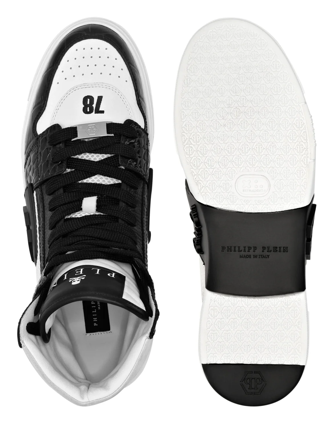 Hi-Top Crocco Printed Sneakers Phantom Kick$, цвет: Белый