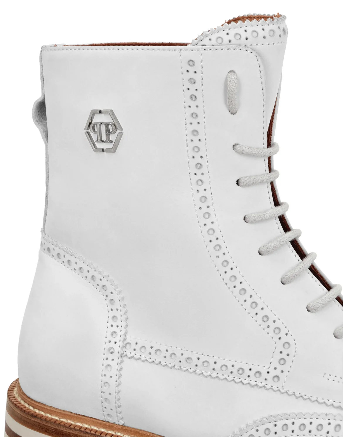 Nubuck Boots Mid Flat Hexagon, цвет: Белый