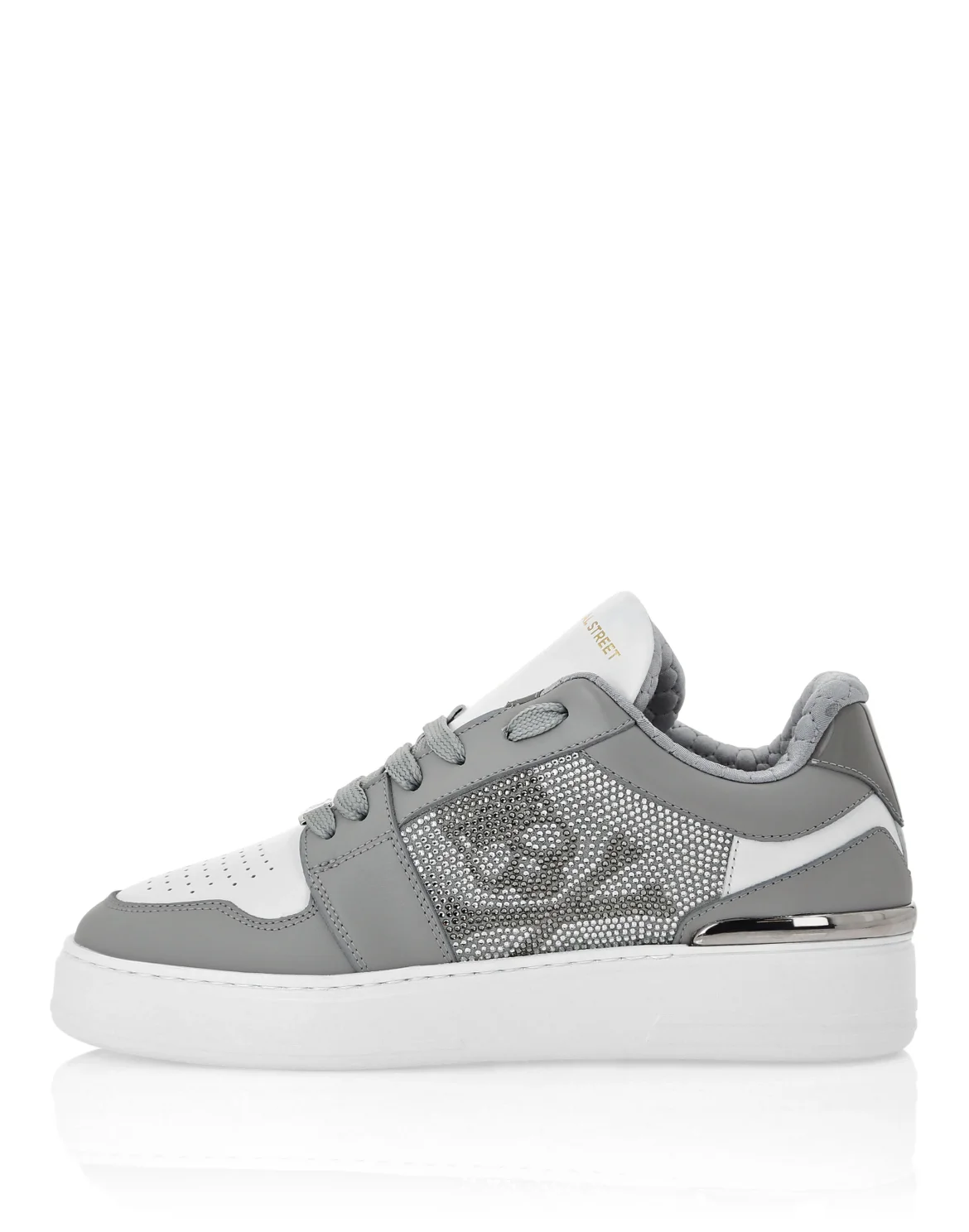 Lo-Top Crystal Leather Sneakers Skull&Bones, цвет: Белый