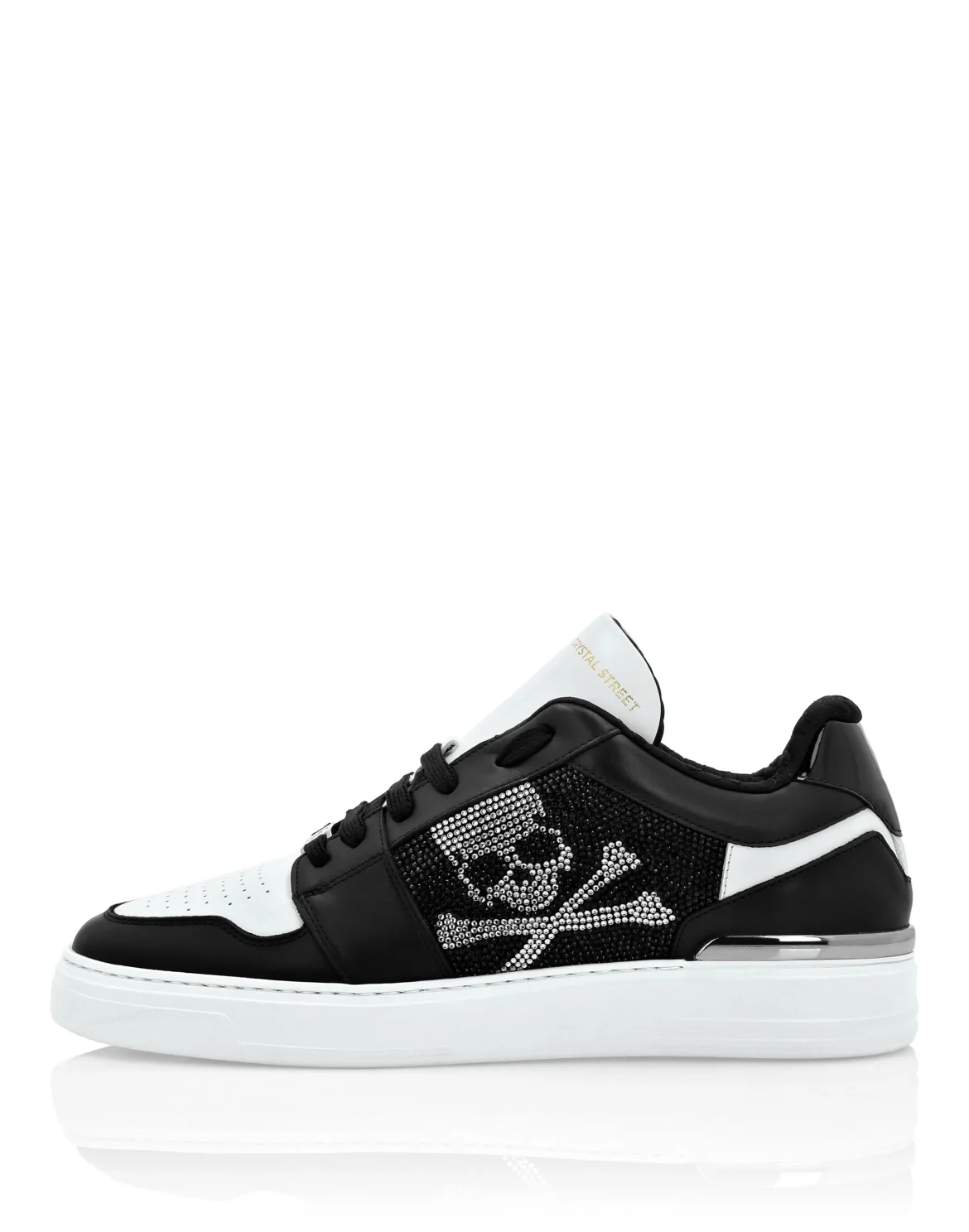 Lo-Top Crystal Leather Sneakers Skull&Bones, цвет: Черный