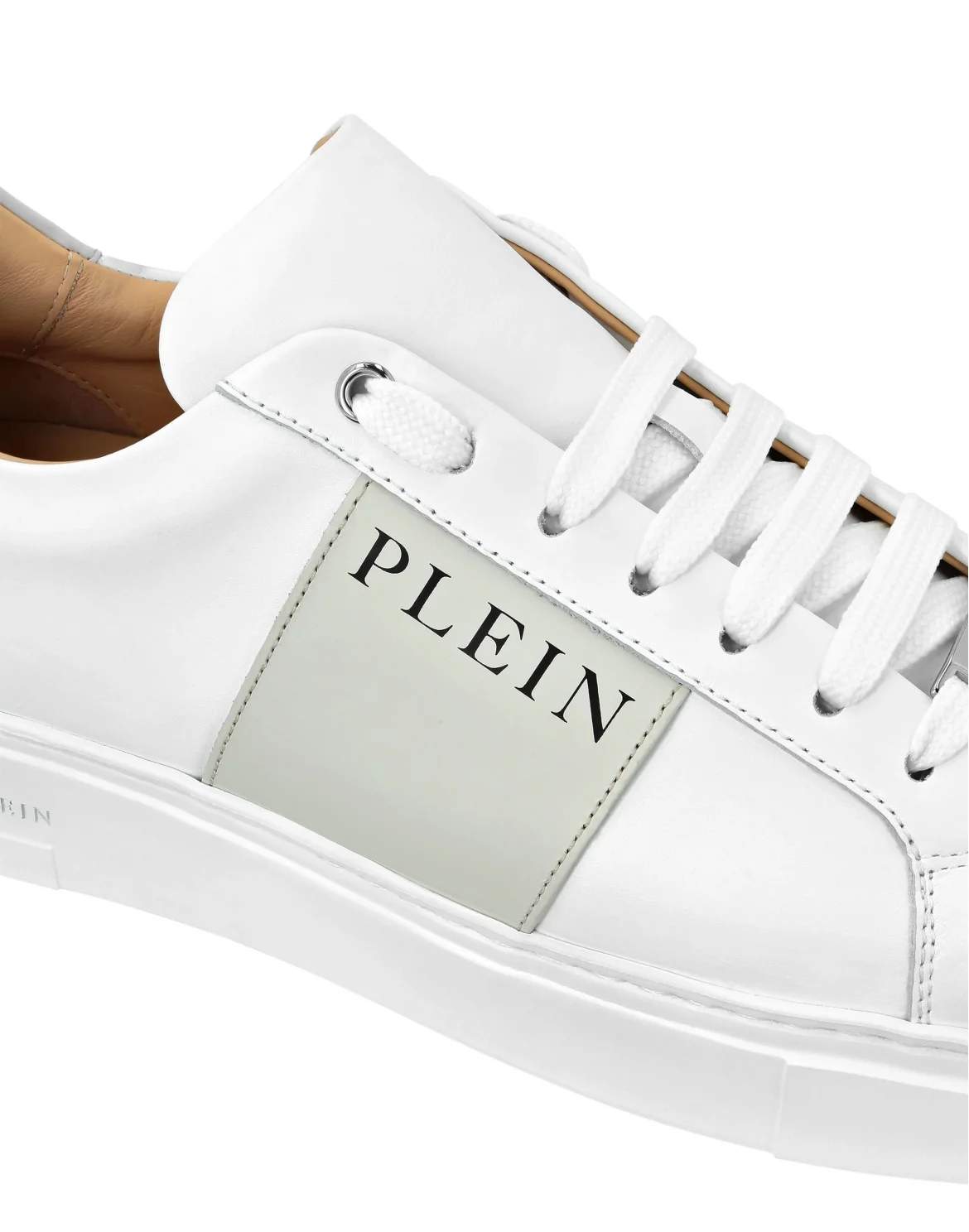 Nappa Leather Lo-Top Sneakers, цвет: Белый