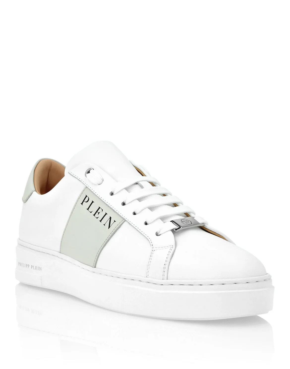 Nappa Leather Lo-Top Sneakers, цвет: Белый
