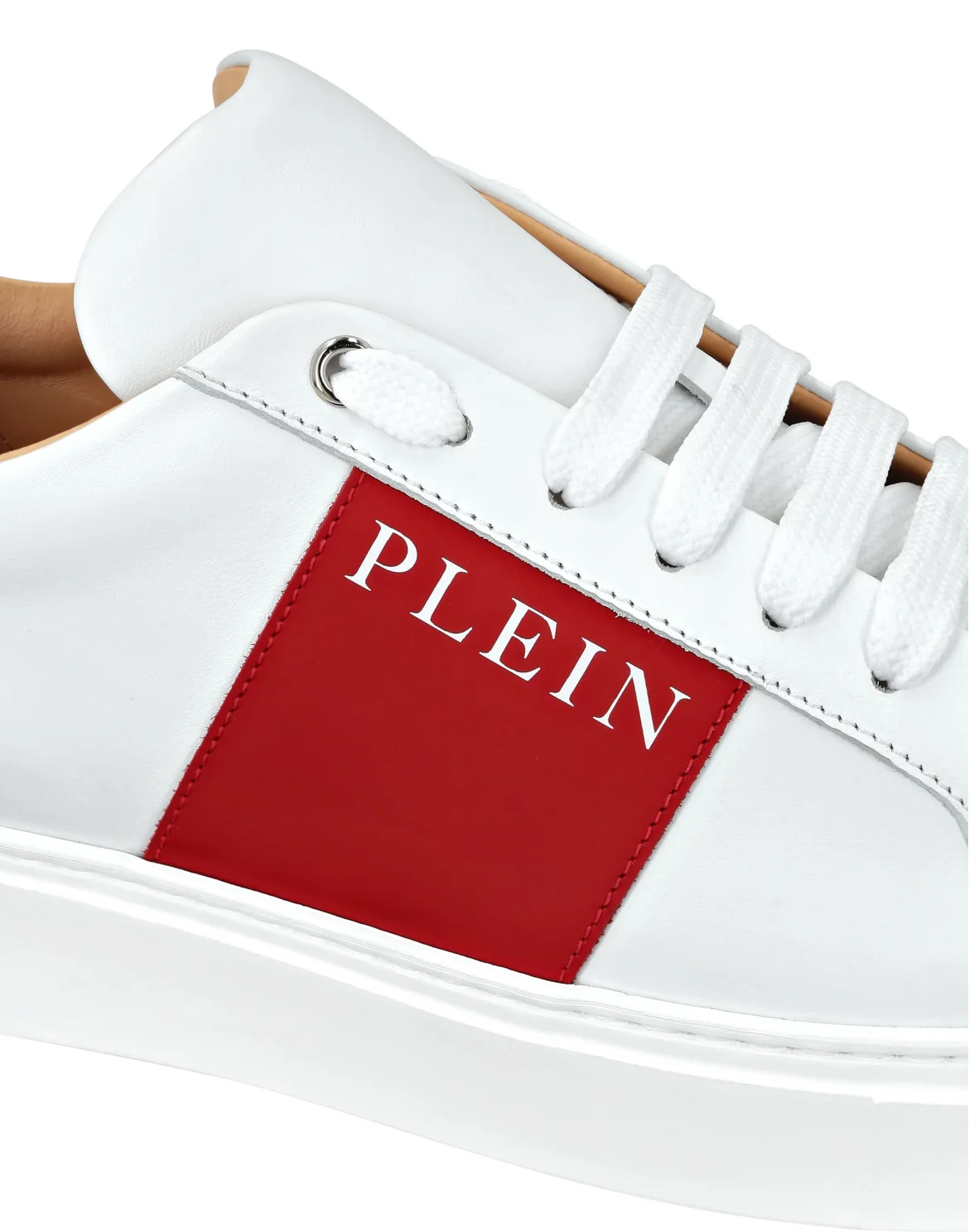 Nappa Leather Lo-Top Sneakers, цвет: Белый