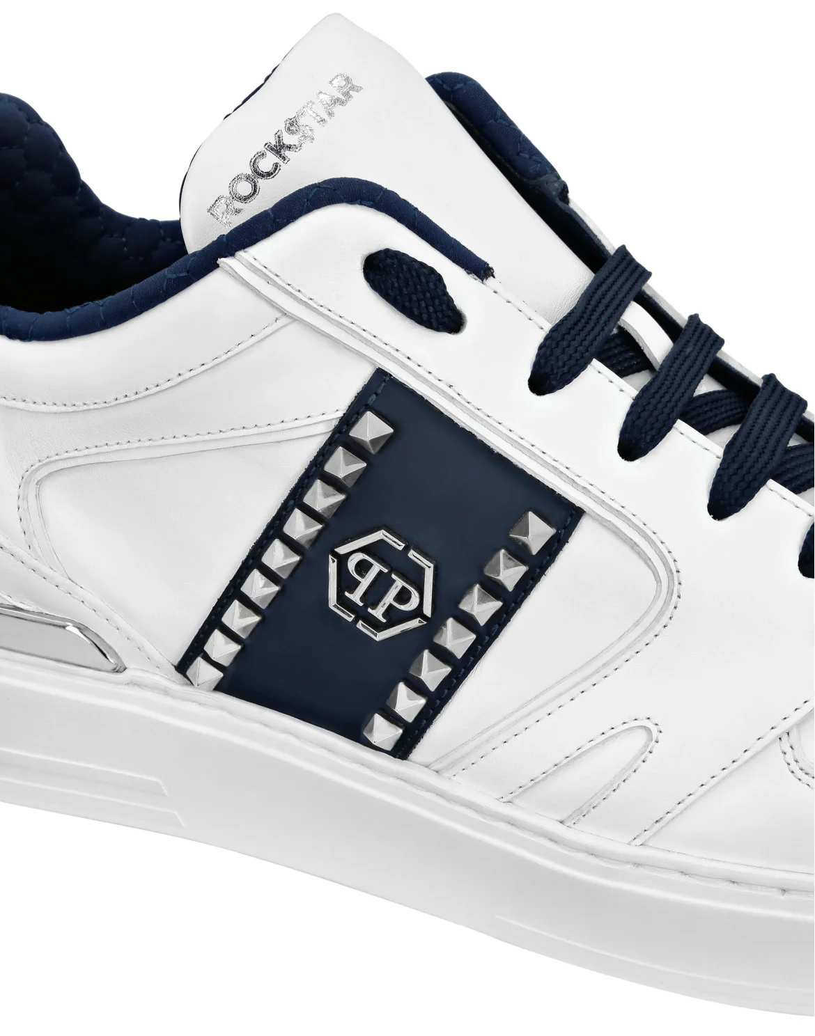 Nappa Leather Lo-Top Sneakers Studs, цвет: Белый