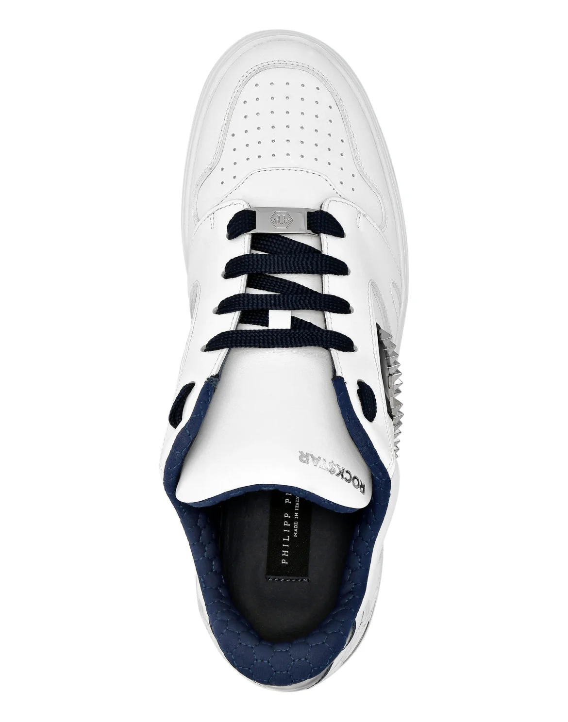 Nappa Leather Lo-Top Sneakers Studs, цвет: Белый