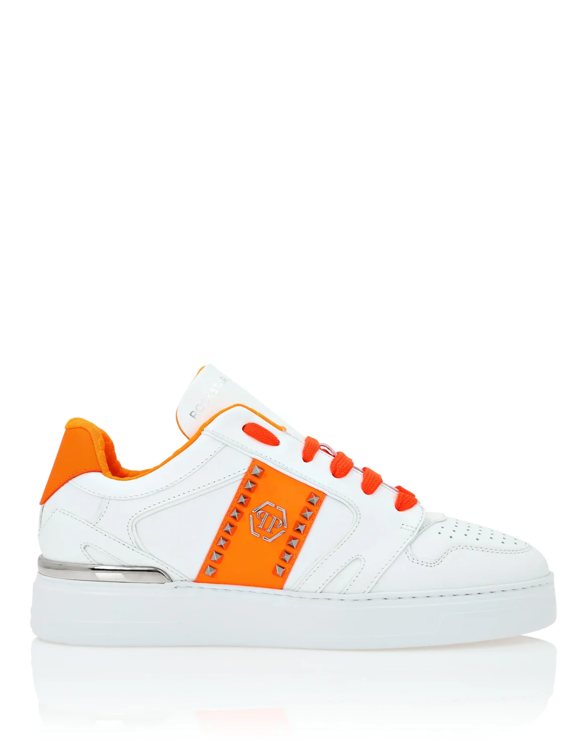 Nappa Leather Lo-Top Sneakers Studs, цвет: Оранжевый