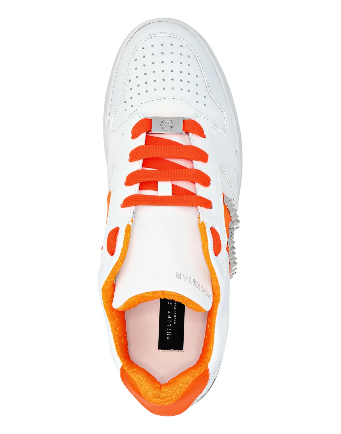 Nappa Leather Lo-Top Sneakers Studs, цвет: Оранжевый