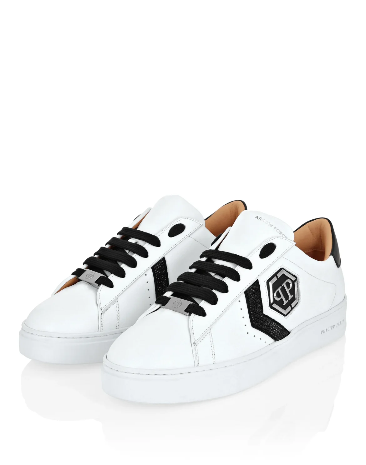 Lo-Top Leather Arrow Force Strass Sneakers, цвет: Черный