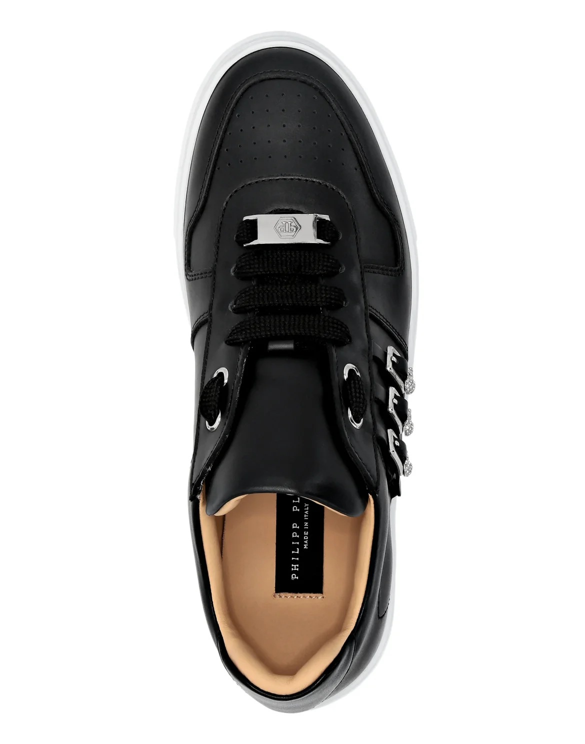 Nappa Leather Lo-Top Sneakers Skull, цвет: Черный