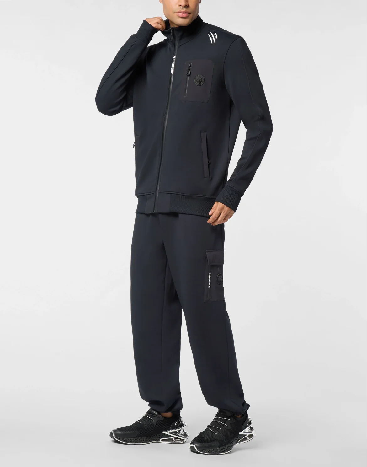 Piquet Tracksuit Jacket Scratch, цвет: Черный