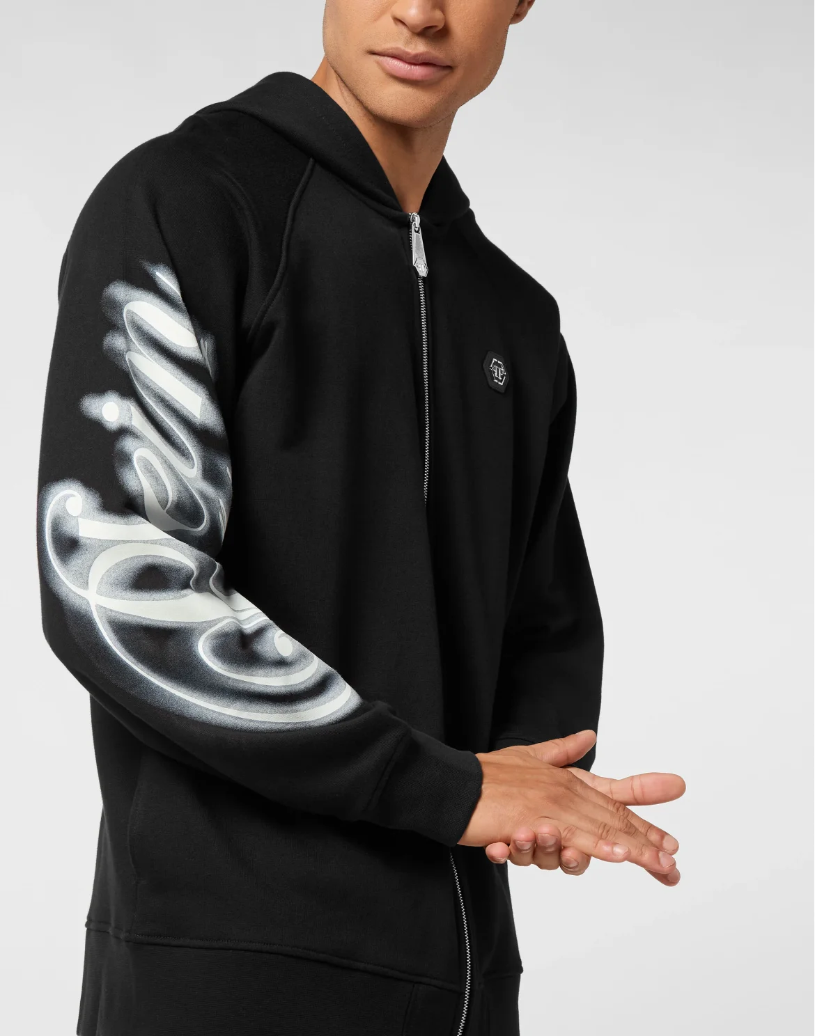 Zip Hoodie Blur Signature, цвет: Черный
