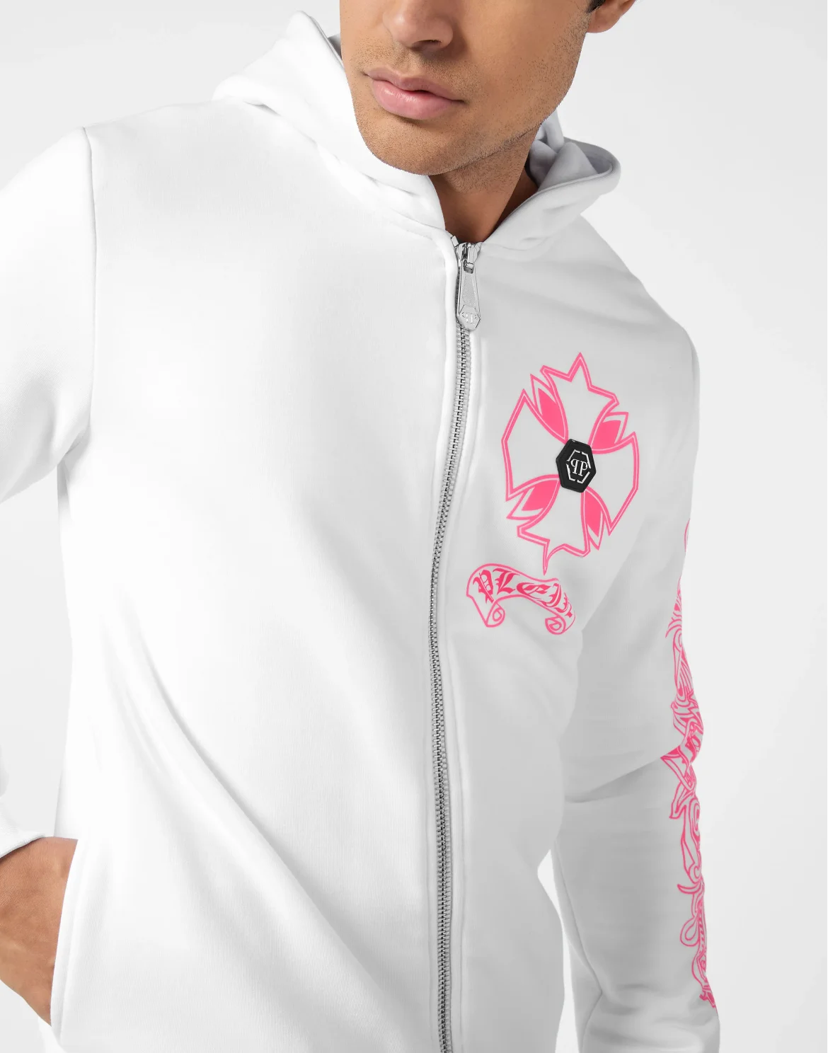 Zip Hoodie Puffy Chrome Crest, цвет: Розовый