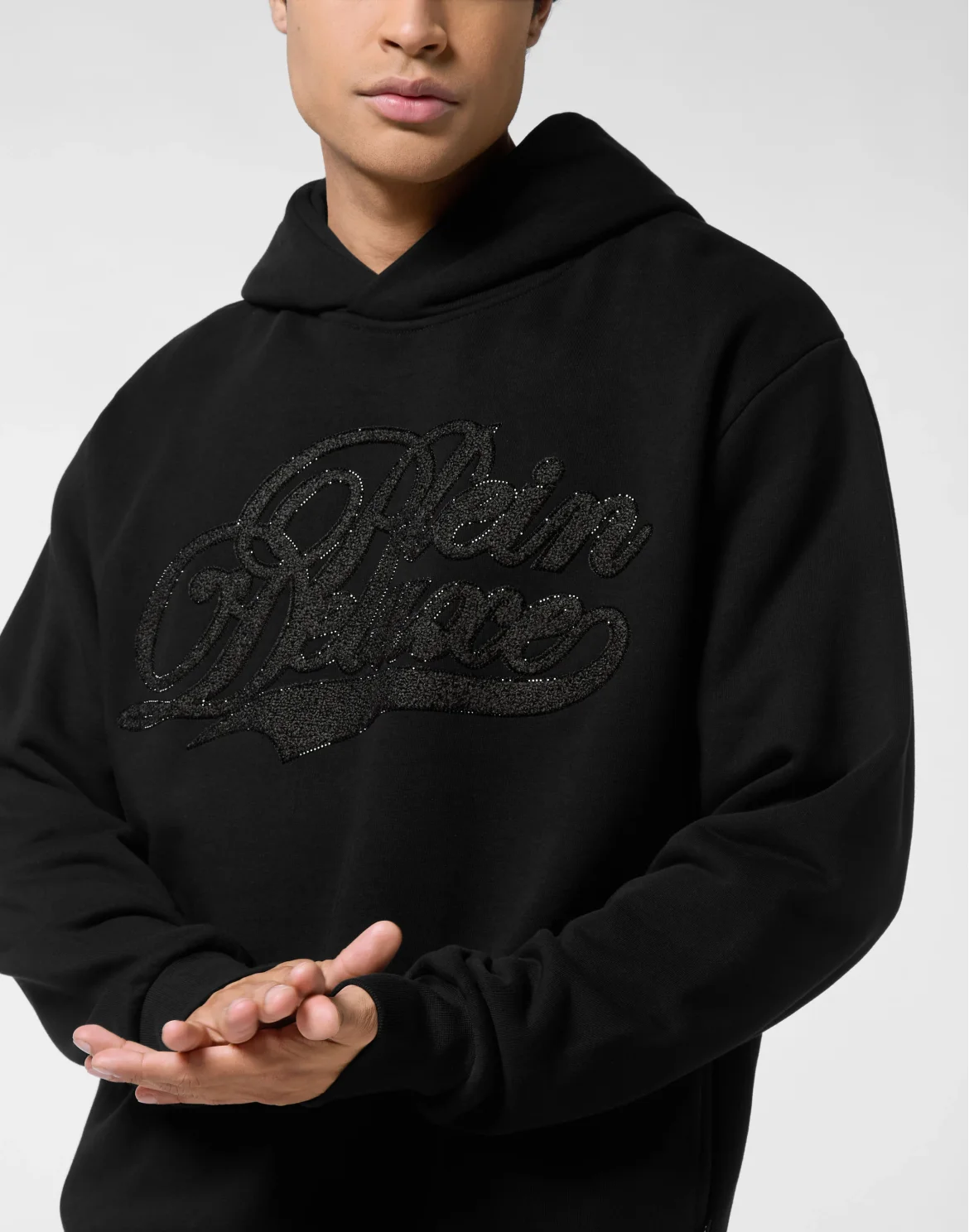 Hoodie Sweatshirt Plein Deluxe Stones, цвет: Черный