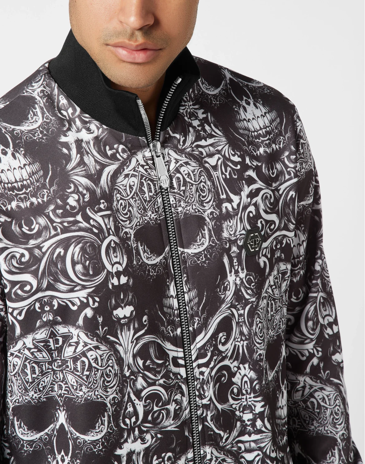 Tracksuit Jacket All-Over Skull, цвет: Черный
