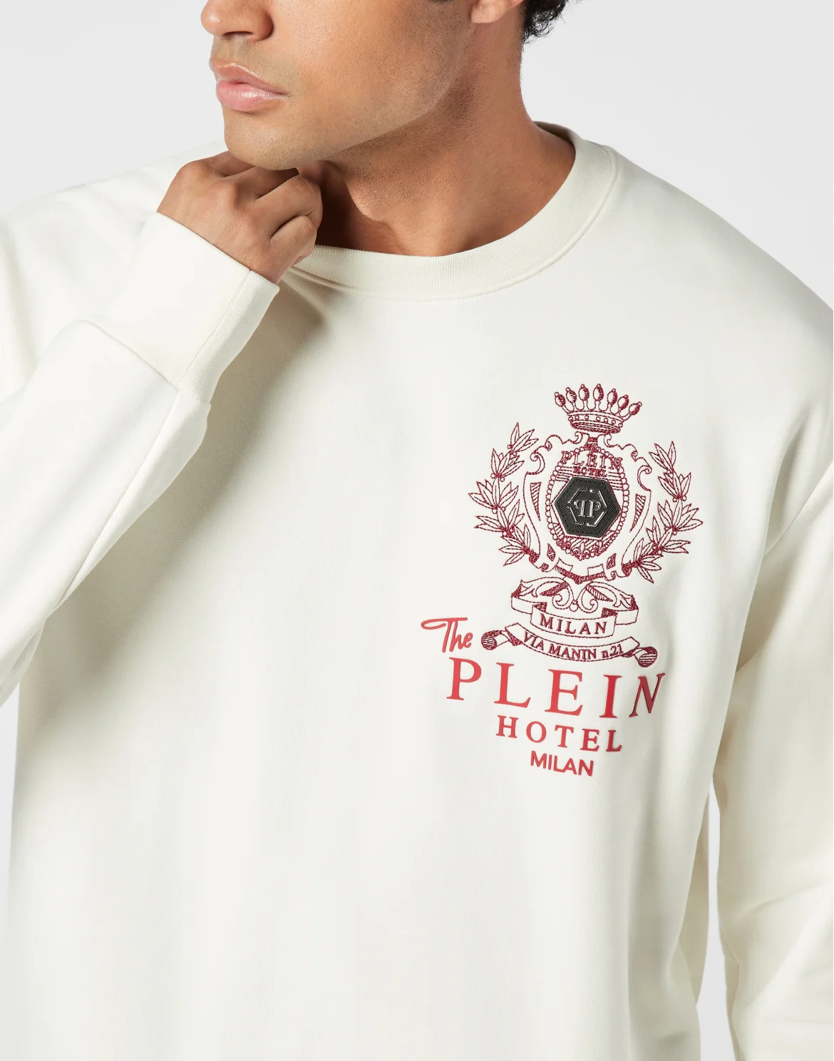 Fleece Round Neck Sweatshirt Plein Hotel, цвет: Бежевый