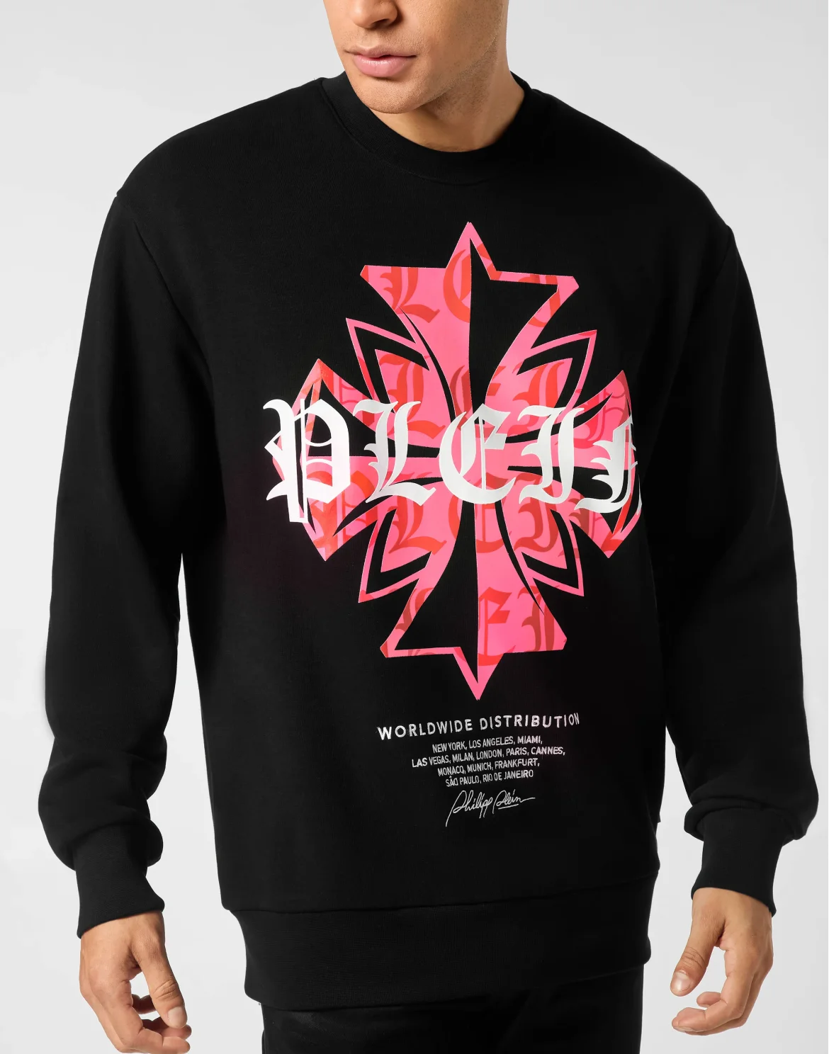 Round Neck Sweatshirt Worldwide Crest, цвет: Черный